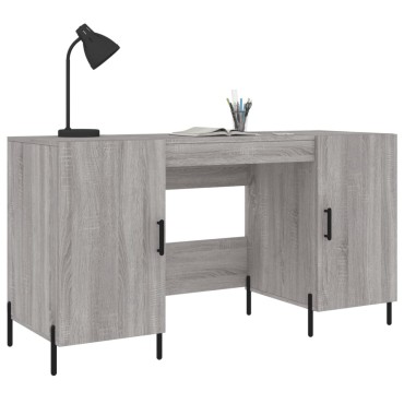 vidaXL Γραφείο Γκρι Sonoma 140x50x75cm από Επεξεργασμένο Ξύλο 1 τεμ.