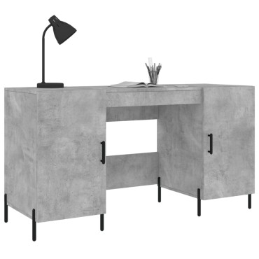 vidaXL Γραφείο Γκρι Σκυροδέματος 140x50x75cm από Επεξεργ. Ξύλο 1 τεμ.