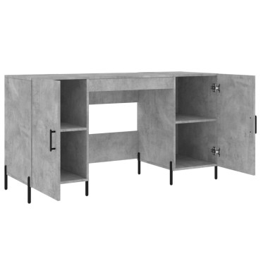 vidaXL Γραφείο Γκρι Σκυροδέματος 140x50x75cm από Επεξεργ. Ξύλο 1 τεμ.