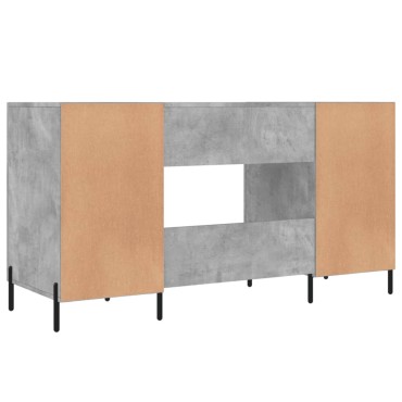 vidaXL Γραφείο Γκρι Σκυροδέματος 140x50x75cm από Επεξεργ. Ξύλο 1 τεμ.