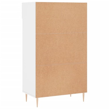 vidaXL Παπουτσοθήκη Γυαλιστερό Λευκό 60x35x105cm Επεξεργασμένο Ξύλο 1 τεμ.