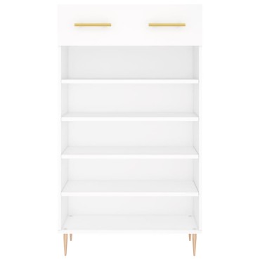 vidaXL Παπουτσοθήκη Λευκή 60x35x105cm από Επεξεργασμένο Ξύλο 1 τεμ.