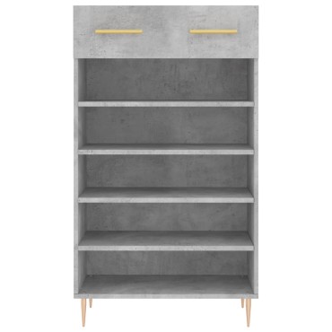 vidaXL Παπουτσοθήκη Γκρι Σκυροδέματος 60x35x105cm από Επεξεργ. Ξύλο 1 τεμ.