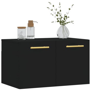 vidaXL Ντουλάπι Τοίχου Μαύρο 60x36,5x35cm από Επεξεργασμένο Ξύλο 1 τεμ.