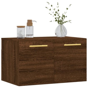 vidaXL Ντουλάπι Τοίχου Καφέ Δρυς 60x36,5x35cm Επεξεργασμένο Ξύλο 1 τεμ.