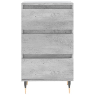 vidaXL Κομοδίνο Γκρι Σκυροδεμ. 40x35x70cm από Επεξεργασμένο Ξύλο 1 τεμ.