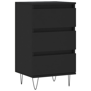 vidaXL Συρταριέρα Μαύρη 40x35x70cm από Επεξεργασμένο Ξύλο 1 τεμ.