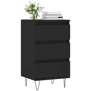 vidaXL Συρταριέρα Μαύρη 40x35x70cm από Επεξεργασμένο Ξύλο 1 τεμ.