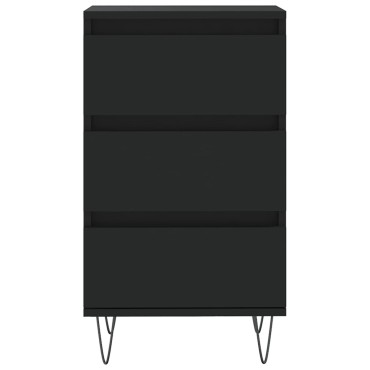vidaXL Συρταριέρα Μαύρη 40x35x70cm από Επεξεργασμένο Ξύλο 1 τεμ.