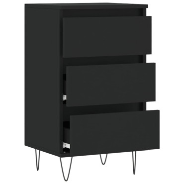 vidaXL Συρταριέρα Μαύρη 40x35x70cm από Επεξεργασμένο Ξύλο 1 τεμ.