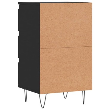 vidaXL Συρταριέρα Μαύρη 40x35x70cm από Επεξεργασμένο Ξύλο 1 τεμ.