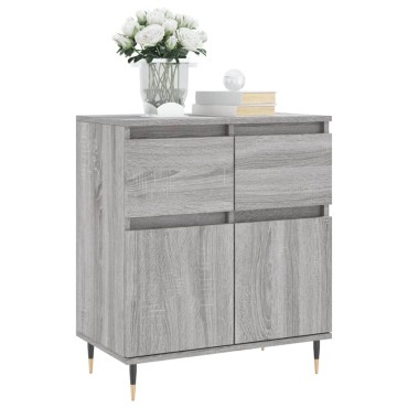 vidaXL Ντουλάπι Γκρι Sonoma 60x35x70cm από Επεξεργασμένο Ξύλο 1 τεμ.
