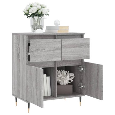 vidaXL Ντουλάπι Γκρι Sonoma 60x35x70cm από Επεξεργασμένο Ξύλο 1 τεμ.