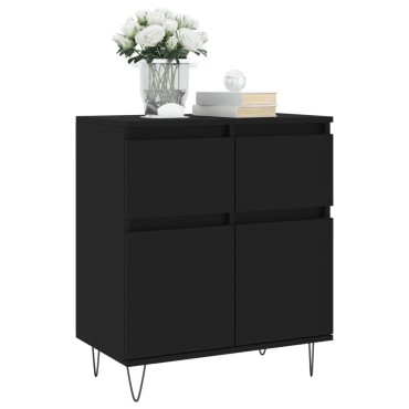 vidaXL Ντουλάπι Μαύρο 60x35x70cm από Επεξεργασμένο Ξύλο 1 τεμ.