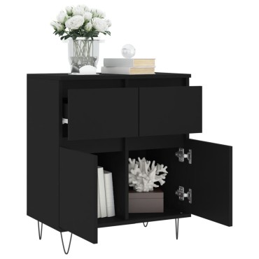 vidaXL Ντουλάπι Μαύρο 60x35x70cm από Επεξεργασμένο Ξύλο 1 τεμ.