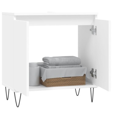 vidaXL Ντουλάπι Μπάνιου Λευκό 58x33x60cm από Επεξεργασμένο Ξύλο
