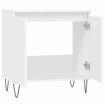 vidaXL Ντουλάπι Μπάνιου Λευκό 58x33x60cm από Επεξεργασμένο Ξύλο