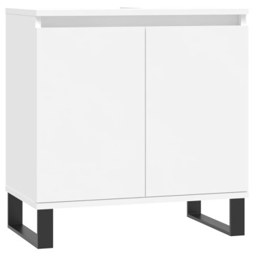 vidaXL Ντουλάπι Μπάνιου Λευκό 58x33x60cm από Επεξεργασμένο Ξύλο