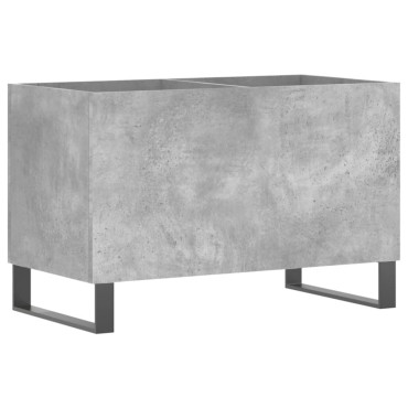 vidaXL Δισκοθήκη Γκρι Σκυροδέματος 74,5x38x48cm Επεξεργασμένο Ξύλο