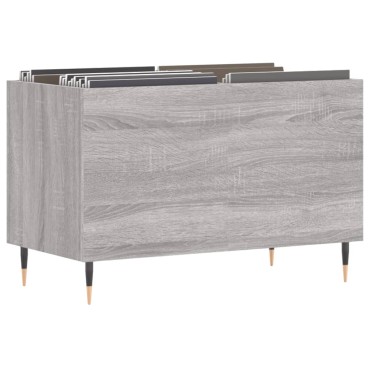 vidaXL Δισκοθήκη Γκρι Sonoma 74,5x38x48cm από Επεξεργασμένο Ξύλο