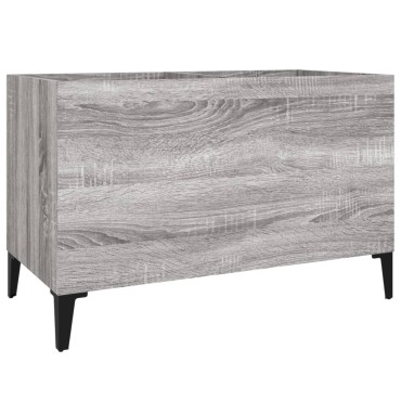 vidaXL Δισκοθήκη Γκρι Sonoma 74,5x38x48cm από Επεξεργασμένο Ξύλο