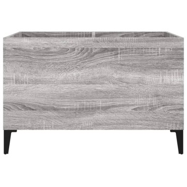 vidaXL Δισκοθήκη Γκρι Sonoma 74,5x38x48cm από Επεξεργασμένο Ξύλο