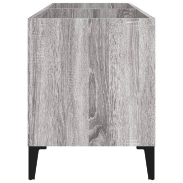 vidaXL Δισκοθήκη Γκρι Sonoma 74,5x38x48cm από Επεξεργασμένο Ξύλο