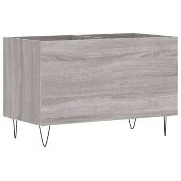 vidaXL Δισκοθήκη Γκρι Sonoma 74,5x38x48cm από Επεξεργασμένο Ξύλο