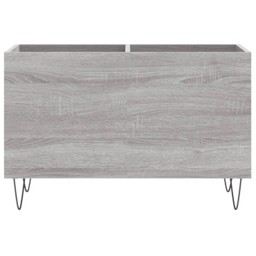 vidaXL Δισκοθήκη Γκρι Sonoma 74,5x38x48cm από Επεξεργασμένο Ξύλο
