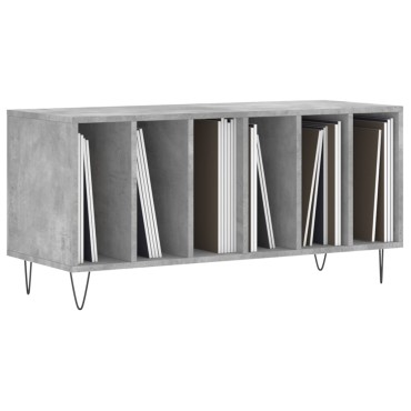 vidaXL Έπιπλο Δίσκων Γκρι Σκυροδέματος 100x38x48cm Επεξεργασμένο Ξύλο 1 τεμ.