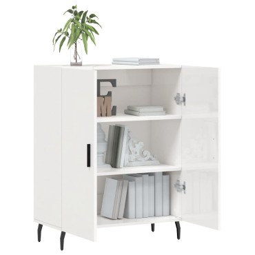 vidaXL Ντουλάπι Γυαλιστερό Λευκό 69,5x34x90cm Επεξεργασμένο Ξύλο 1 τεμ.