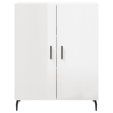 vidaXL Ντουλάπι Γυαλιστερό Λευκό 69,5x34x90cm Επεξεργασμένο Ξύλο 1 τεμ.