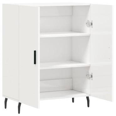 vidaXL Ντουλάπι Γυαλιστερό Λευκό 69,5x34x90cm Επεξεργασμένο Ξύλο 1 τεμ.