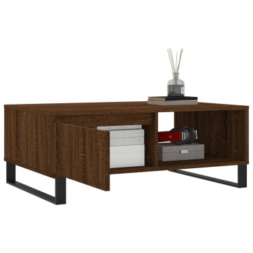vidaXL Τραπεζάκι Σαλονιού Καφέ Δρυς 90x60x35cm από Επεξεργασμ. Ξύλο 1 τεμ.