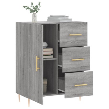 vidaXL Ντουλάπι Γκρι Sonoma 69,5x34x90cm από Επεξεργασμένο Ξύλο 1 τεμ.
