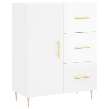 vidaXL Ντουλάπι Γυαλιστερό Λευκό 69,5x34x90cm Επεξεργασμένο Ξύλο 1 τεμ.