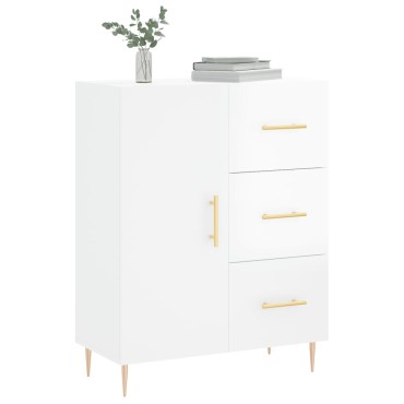 vidaXL Ντουλάπι Γυαλιστερό Λευκό 69,5x34x90cm Επεξεργασμένο Ξύλο 1 τεμ.
