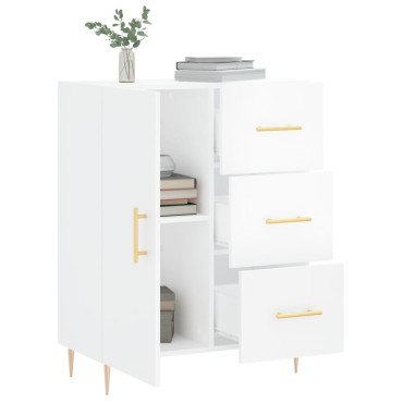 vidaXL Ντουλάπι Γυαλιστερό Λευκό 69,5x34x90cm Επεξεργασμένο Ξύλο 1 τεμ.