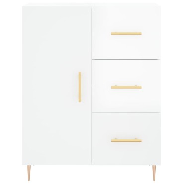 vidaXL Ντουλάπι Γυαλιστερό Λευκό 69,5x34x90cm Επεξεργασμένο Ξύλο 1 τεμ.