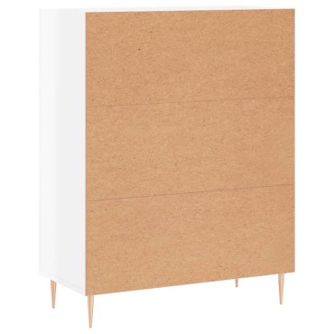 vidaXL Ντουλάπι Γυαλιστερό Λευκό 69,5x34x90cm Επεξεργασμένο Ξύλο 1 τεμ.