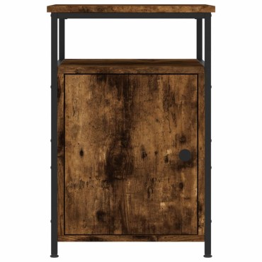 vidaXL Κομοδίνα 2 τεμ. Καπνιστή Δρυς 40x42x60cm από Επεξεργ. Ξύλο