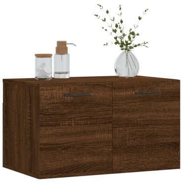 vidaXL Ντουλάπι Τοίχου Καφέ Δρυς 60x36,5x35cm Επεξεργασμένο Ξύλο 1 τεμ.