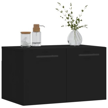 vidaXL Ντουλάπι Τοίχου Μαύρο 60x36,5x35cm από Επεξεργασμένο Ξύλο 1 τεμ.