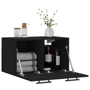vidaXL Ντουλάπι Τοίχου Μαύρο 60x36,5x35cm από Επεξεργασμένο Ξύλο 1 τεμ.