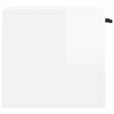 vidaXL Ντουλάπι Τοίχου Γυαλιστερό Λευκό 60x36,5x35cm Επεξεργ. Ξύλο 1 τεμ.
