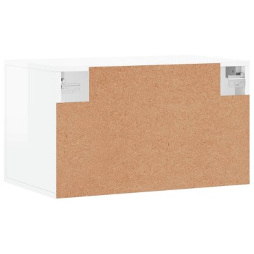 vidaXL Ντουλάπι Τοίχου Γυαλιστερό Λευκό 60x36,5x35cm Επεξεργ. Ξύλο 1 τεμ.