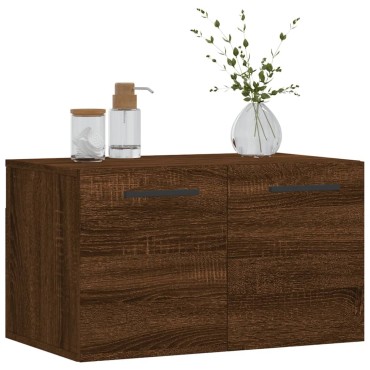 vidaXL Ντουλάπι Τοίχου Καφέ Δρυς 60x36,5x35cm Επεξεργασμένο Ξύλο 1 τεμ.