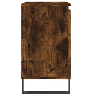 vidaXL Ντουλάπι Μπάνιου Καπνιστή Δρυς 58x33x60cm Επεξεργ. Ξύλο