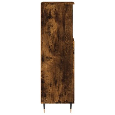vidaXL Ντουλάπι Μπάνιου Καπνιστή Δρυς 30x30x100cm Επεξεργασμένο Ξύλο