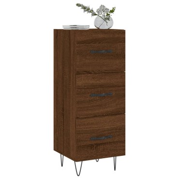 vidaXL Ντουλάπι Καφέ Δρυς 34,5x34x90cm Επεξεργασμένο Ξύλο 1 τεμ.